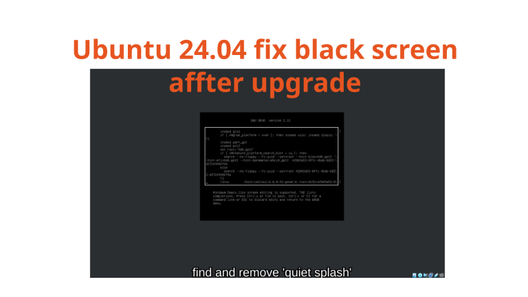 When Ubuntu 24.04 boots in black screen after upgrade