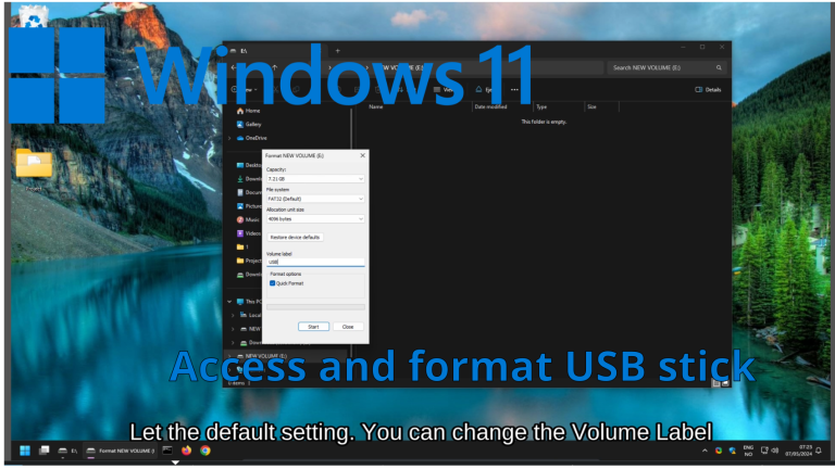 When I need to access or format USB sticks in Windows 11
