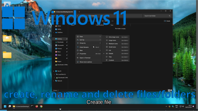 When I need to create, rename or delete files/folders