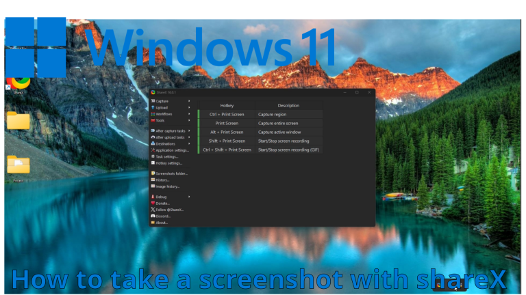 When I need to take a screenshot and record the screen in Windows 11 with ShareX