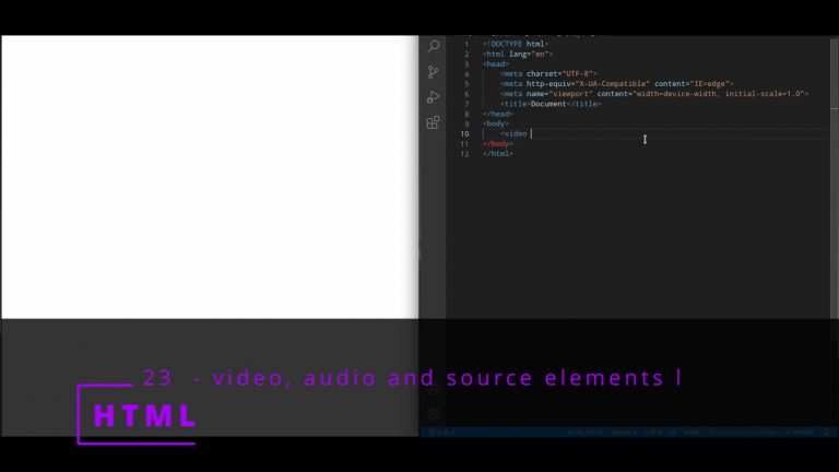 HTML 23 💻 video, audio and source elements