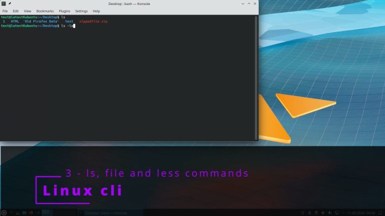 Linux CLI 3 🐧 ls, file and less commands