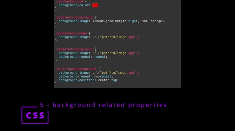 CSS 5 💻 background related properties