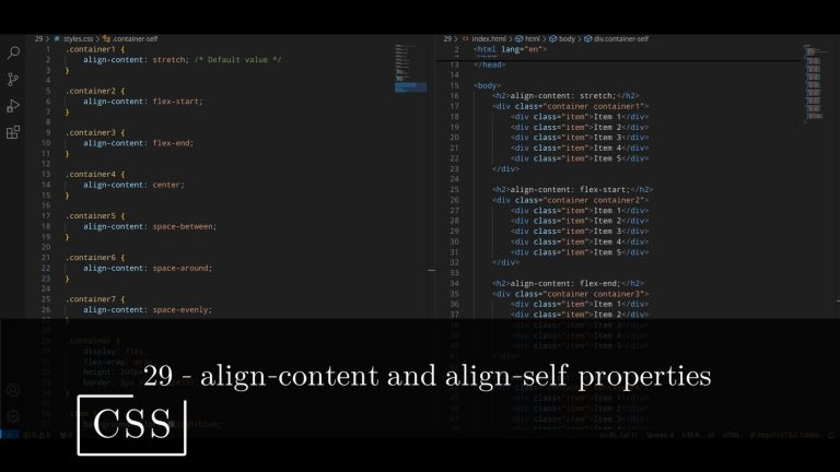 CSS 29 💻 align-content and align-self properties
