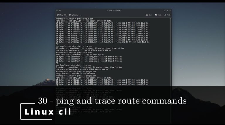 Linux CLI 30 🐧 ping and trace route commands