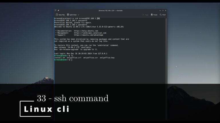 Linux CLI 33 🐧 ssh command