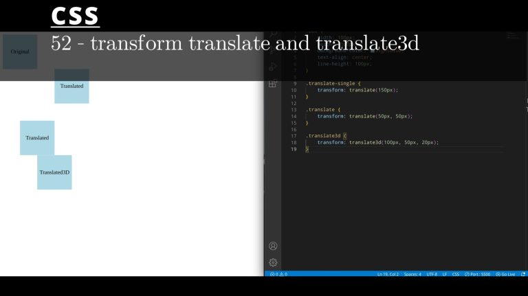 CSS 52 💻 transform translate and translate3d