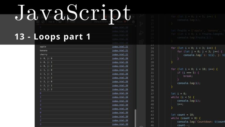 JavaScript 13 🧬 loops part 1