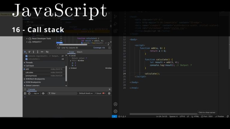 JavaScript 16 🧬 Call stack