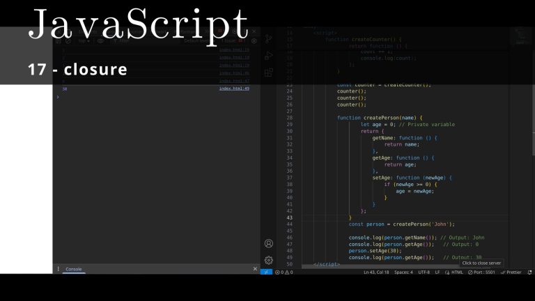 JavaScript 17 🧬 closure