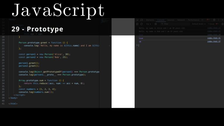 JavaScript 29 🧬 Prototype