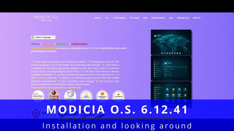 Installing MODICIA O.S. 6.12.41 🐧 looking around
