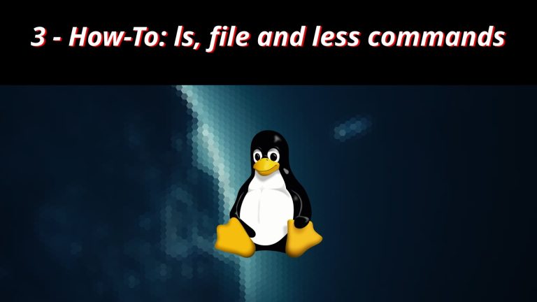 Linux CLI HowTo 3 🐧 How To ls file and less commands