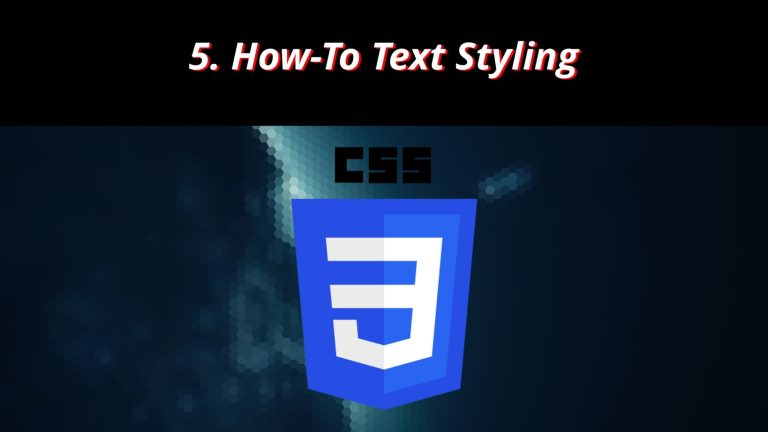 CSS 5 🎨 How To Text Styling