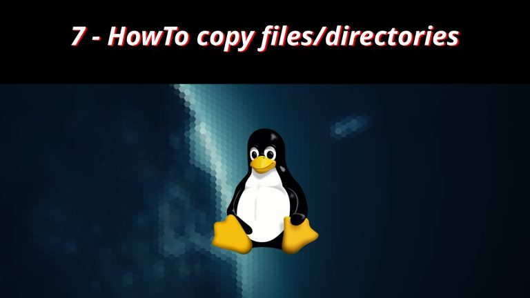 Linux CLI HowTo 7 🐧 copy files and directories