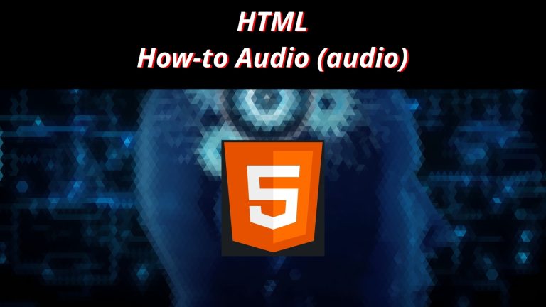 HTML 9 🏛️ How to Audio audio