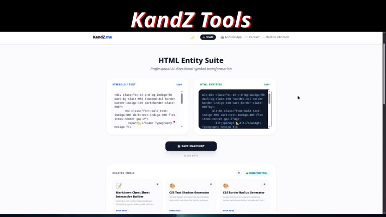 Encode and Decode HTML Entities Instantly ❤️