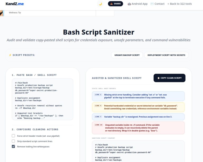 Bash-Sanitizer